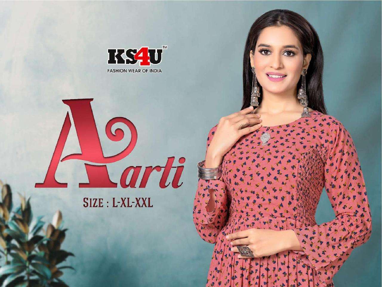 KS4U Aarti Finest Quality of Pure Heavy Fancy Fabric KURTI CATALOG WHOLESALER BEST RATE