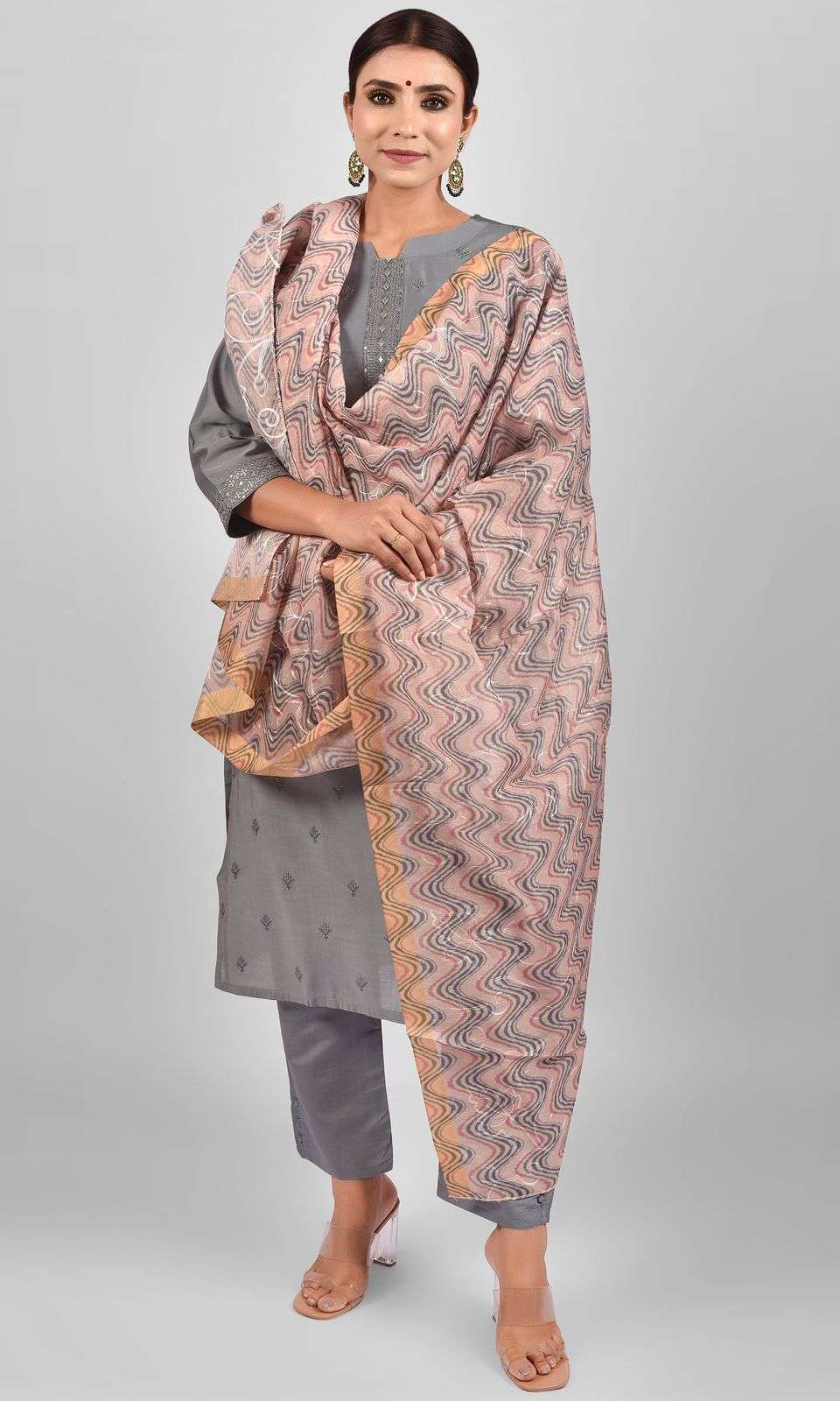 pr 1001sd-1002sd Kurta Bottom With Dupatt Set 