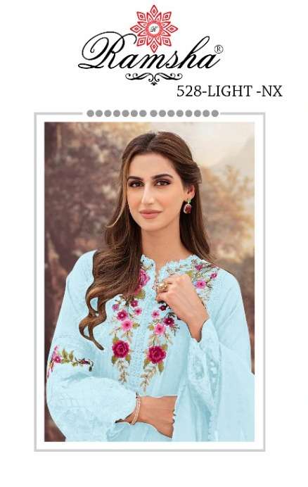 ramsha 528 nx light pakistani georgette dress materials