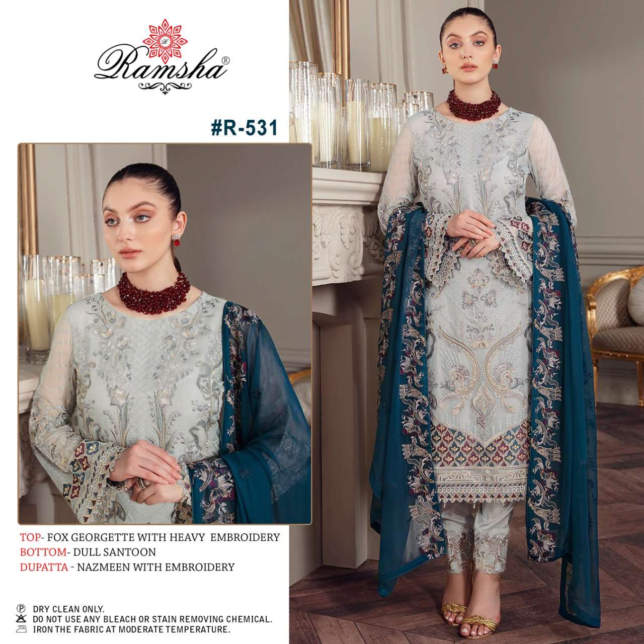 ramsha r 531 georgette pakistani single hit designer suit