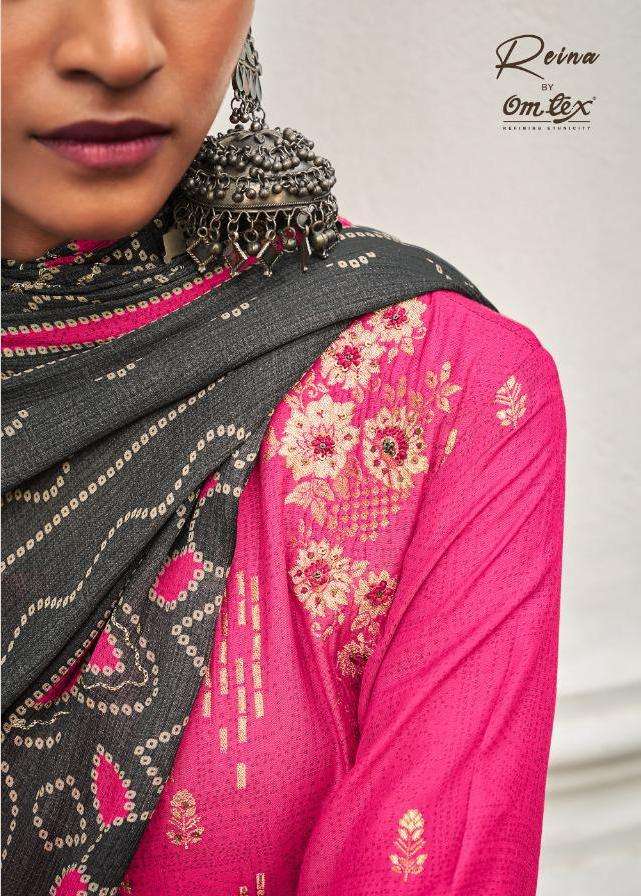 reina by omtex silk jacquard ethnic wear designer suit supplier