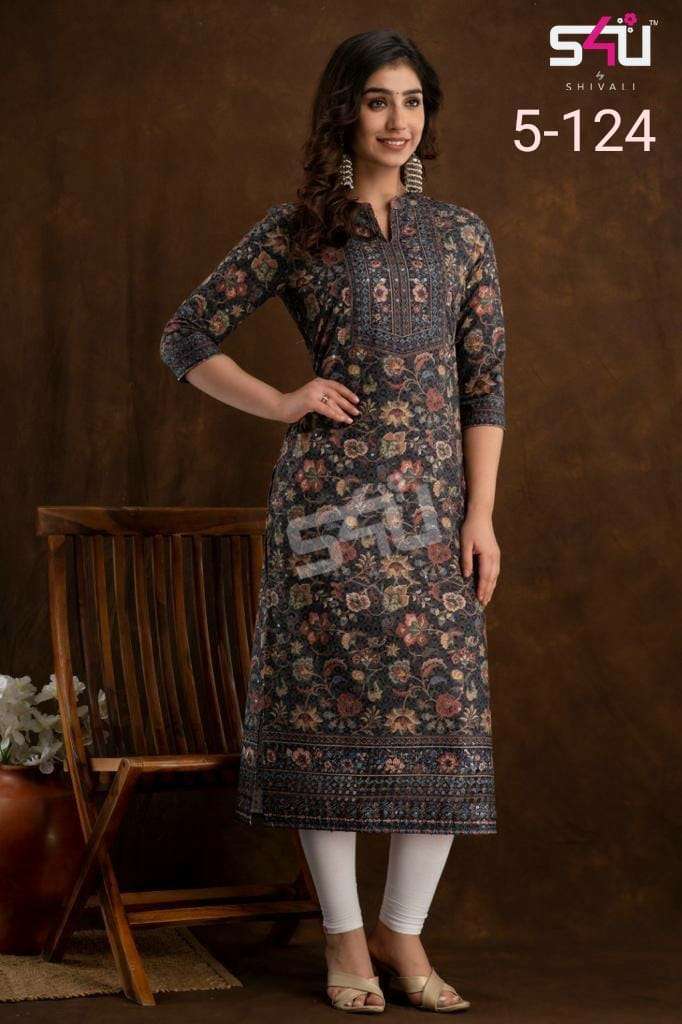 s4u pr 5-124 design combo set of simple kurti shop wholesale 