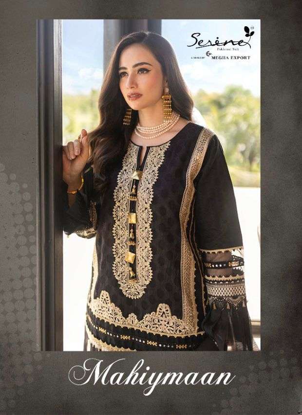 serine mahiymaan by megha exports lawn cottom embroidery pakistani suits 