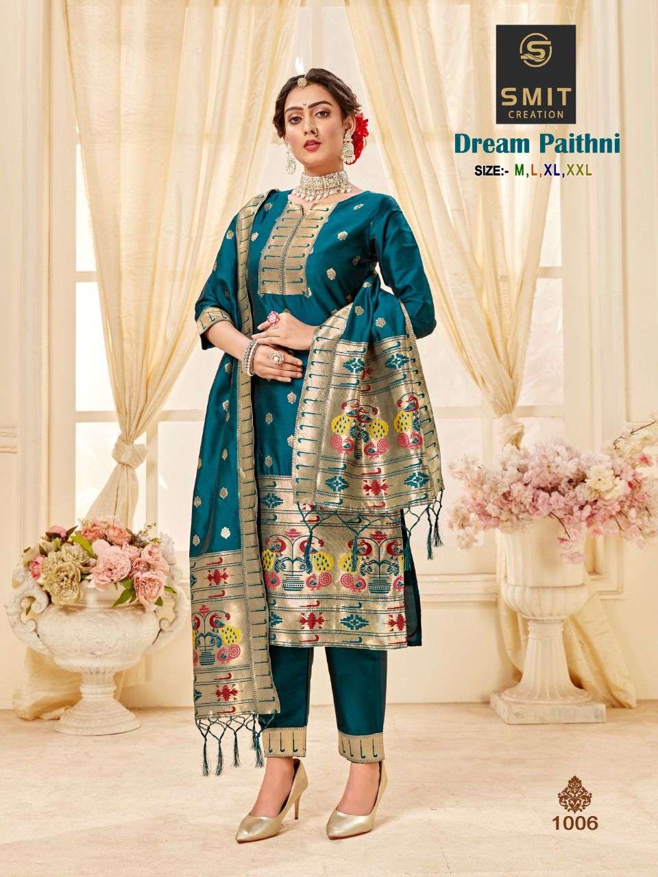 smit creation dream paithani by poonam silk readymade paithani suits