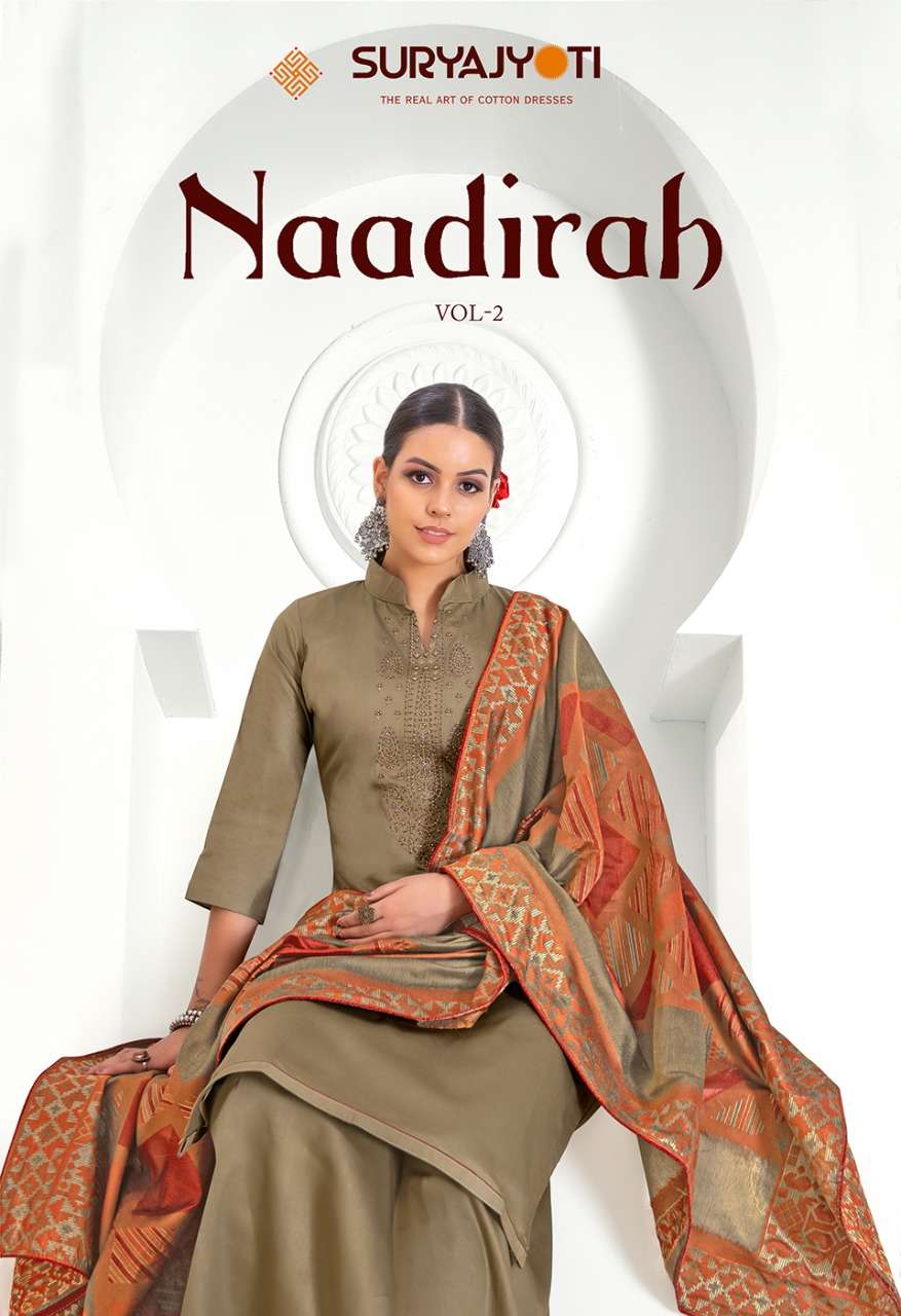 surayjyoti naadirah vol 3 jaam satin ladies dress materials wholesale 