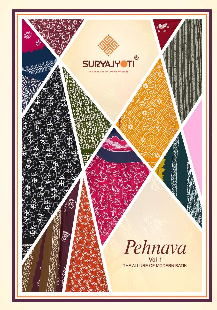 suryajyoti pehnava vol 1 jaipuri printed top with bottom and dupatta set 