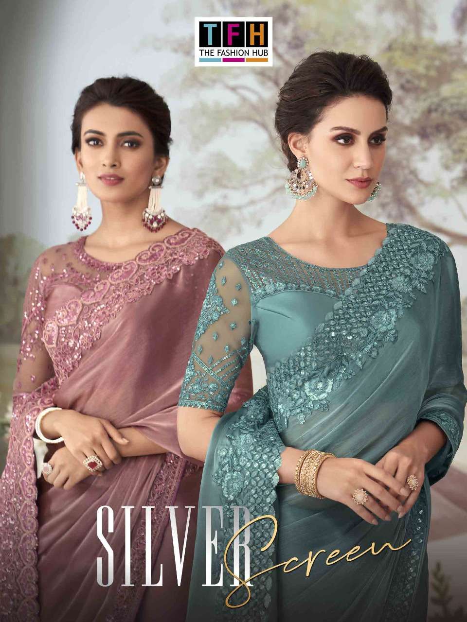 tfh silver screen vol 17 27001-27018 indian wedding and party wear sarees 