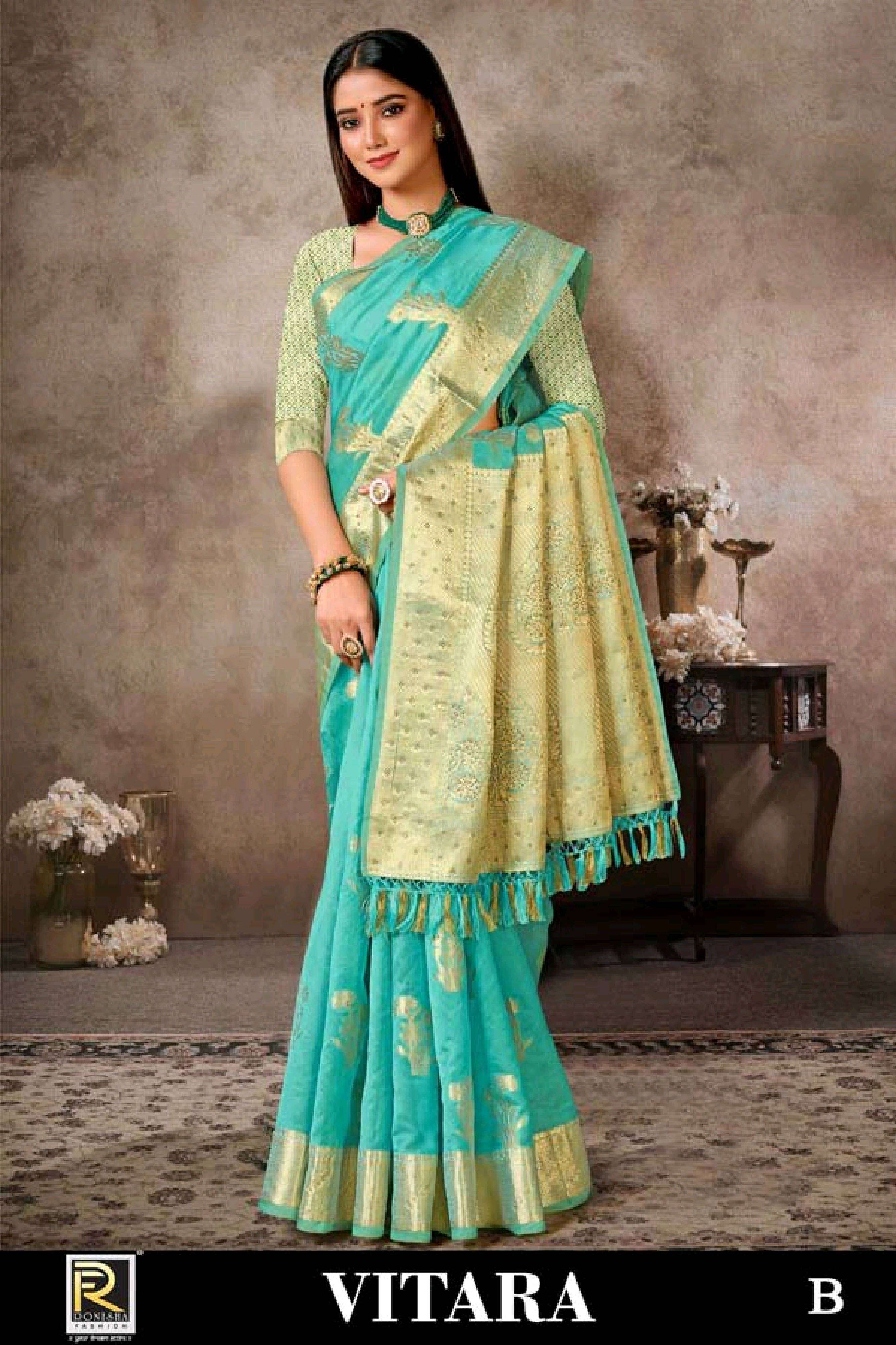 Vitara by ranjna saree organza silk designar saree beautiful collection 