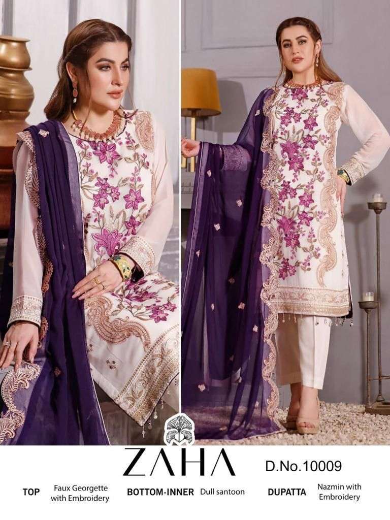 zaha 10009 design single pakistani dress design 