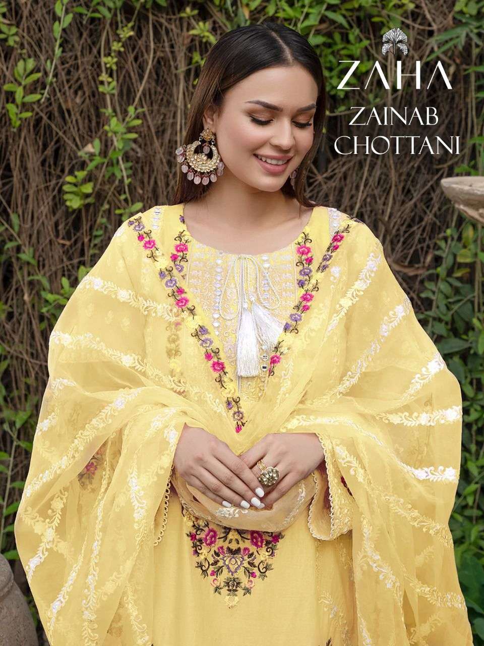 zainab chottani by zaha georgette pakistani fancy dresses