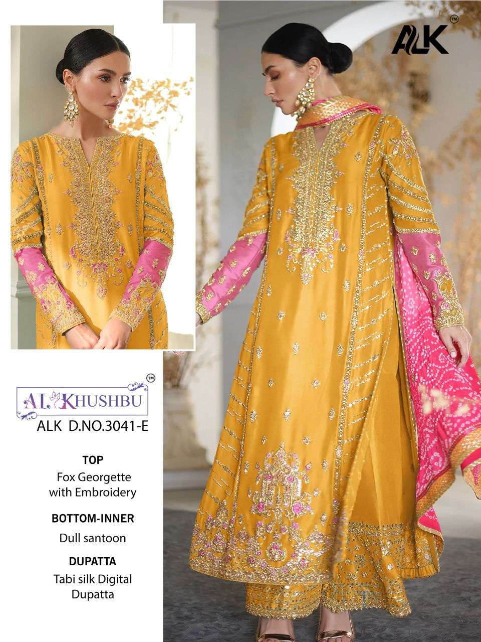 al khushbu alk 3041 e pakistani dress single design 