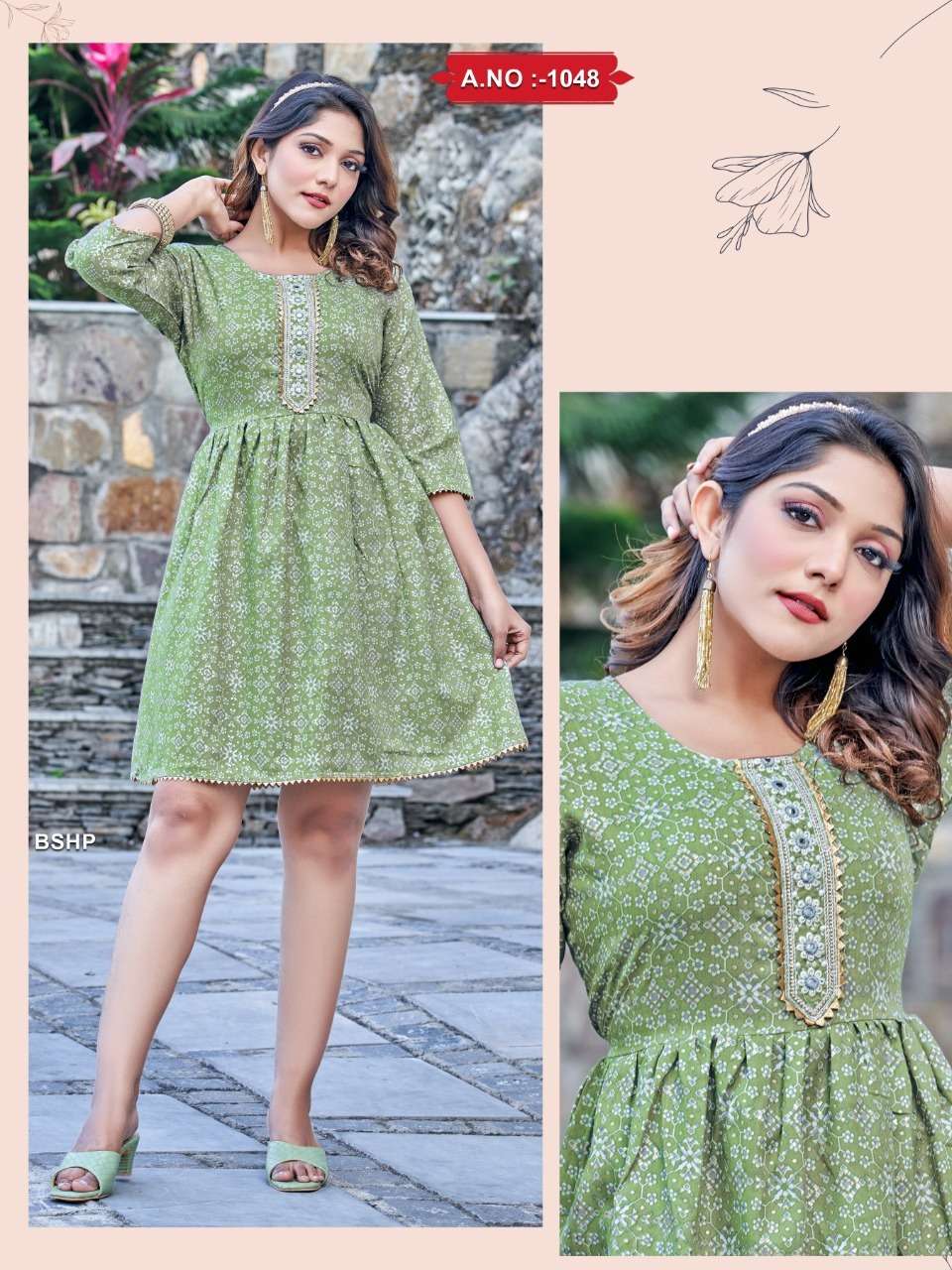 BEAUTY 1048 RAYON CAPSUILE PRINT KURTI WHOLESALER B EST RATE