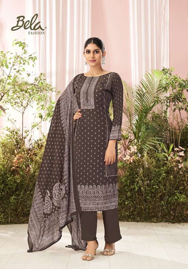 bela kaya viscose muslin handwork fancy salwar kameez