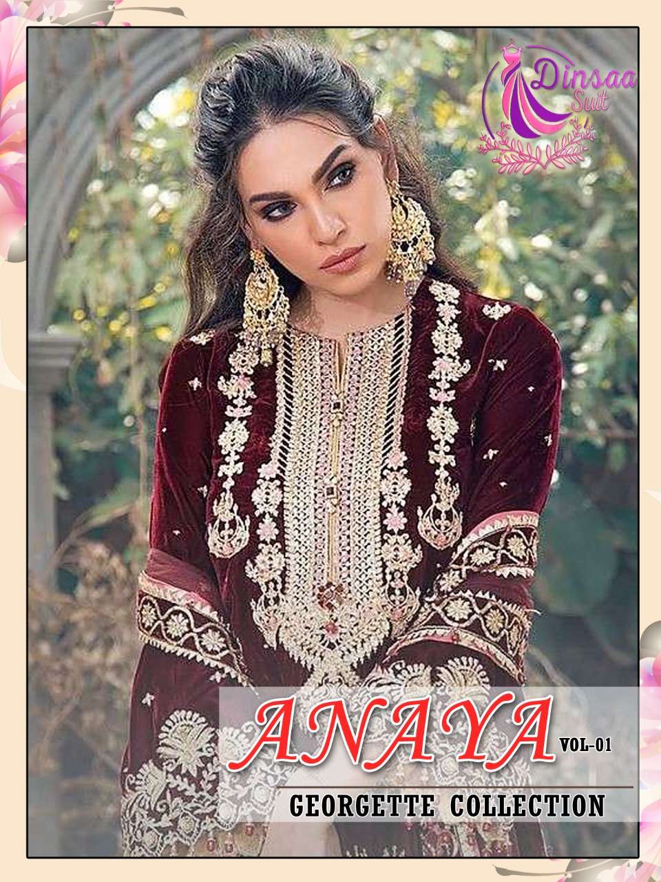 dinsaa anaya vol 1 georgette pakistani fancy salwar kameez