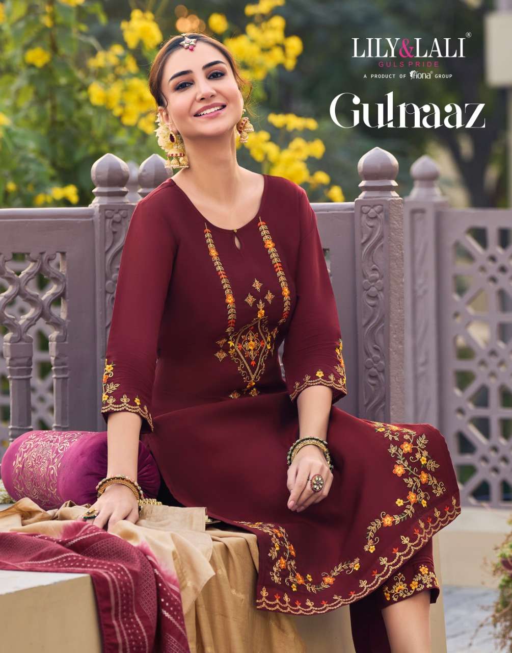 lily & lali gulnaaz silk embroidery readymade 3 piece salwar kameez