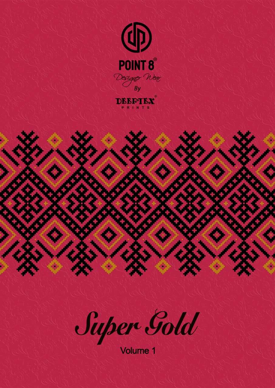 point 8 super gold by deeptex readymade top pant and dupatta set 