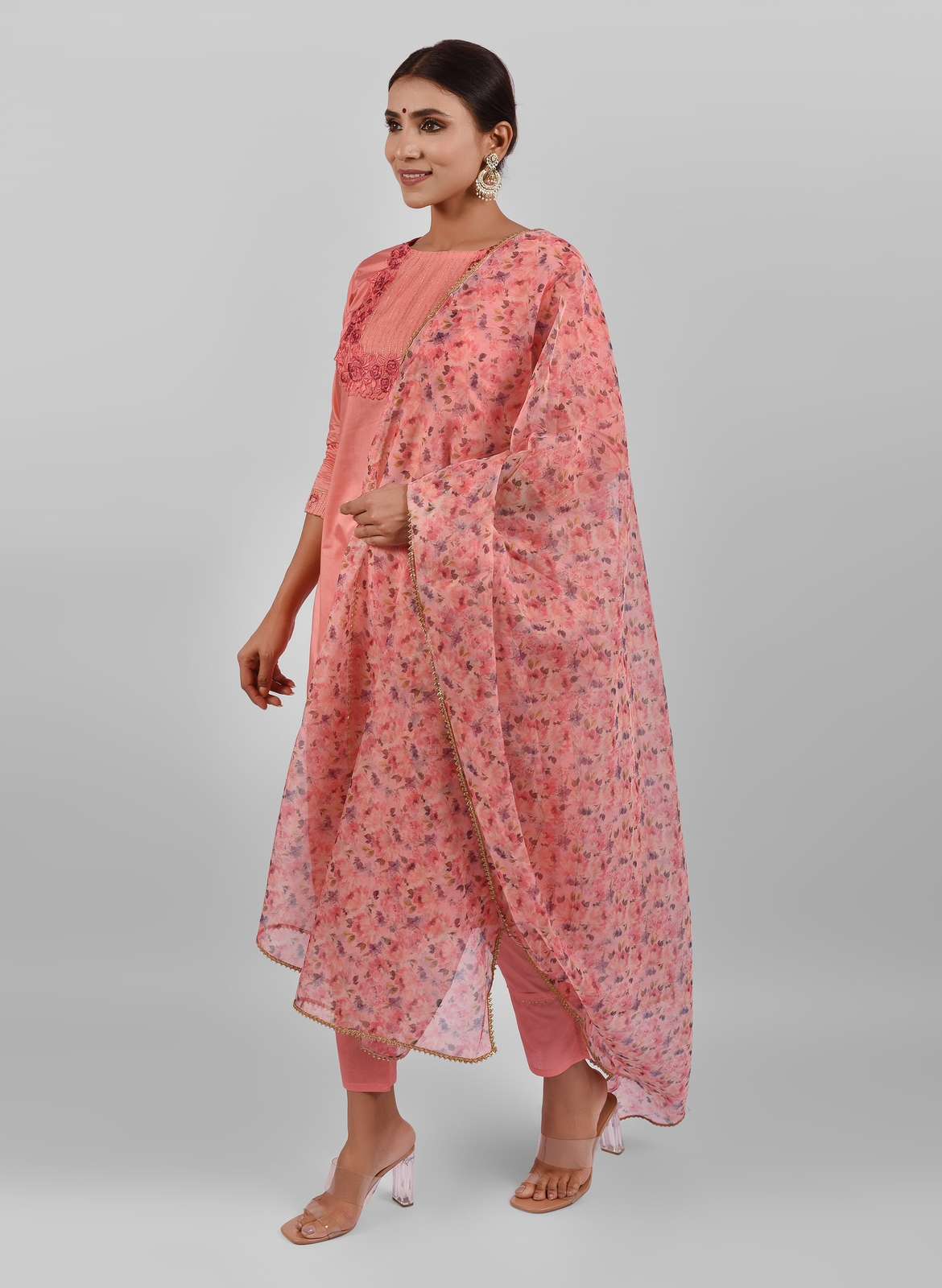 pr 1009sd-1012sd readymade kurta pant with organza dupatta 