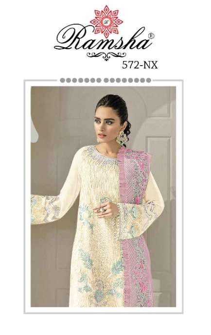 ramsha 572 nx georgette designer pakistani fancy dresses