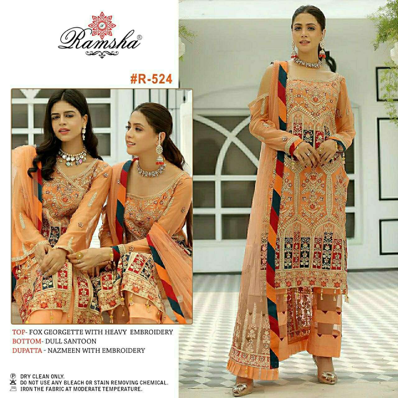 ramsha r 524 pakistani fancy single salwar kameez