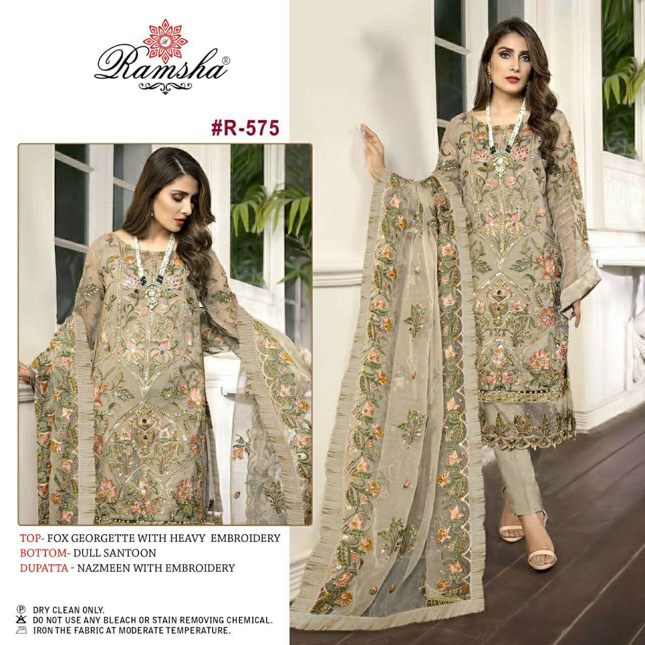 ramsha r 575 georgette single designer salwar kameez