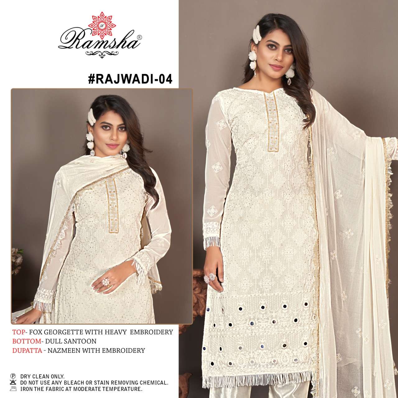 ramsha rajwadi vol 4 georgette pakistani hit single designs