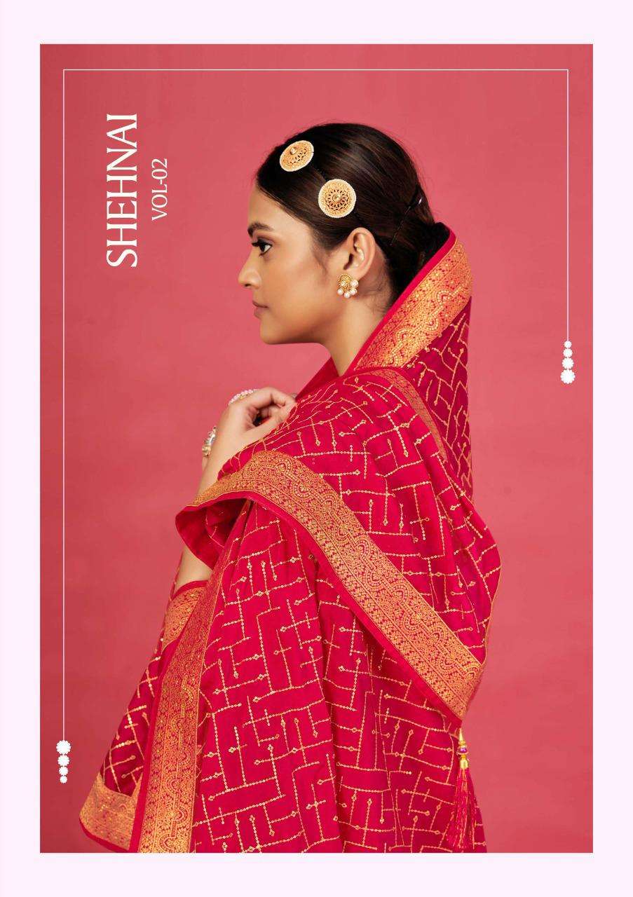 sargam shehnai vol 2 viscose dola jacquard party wear suit supplier