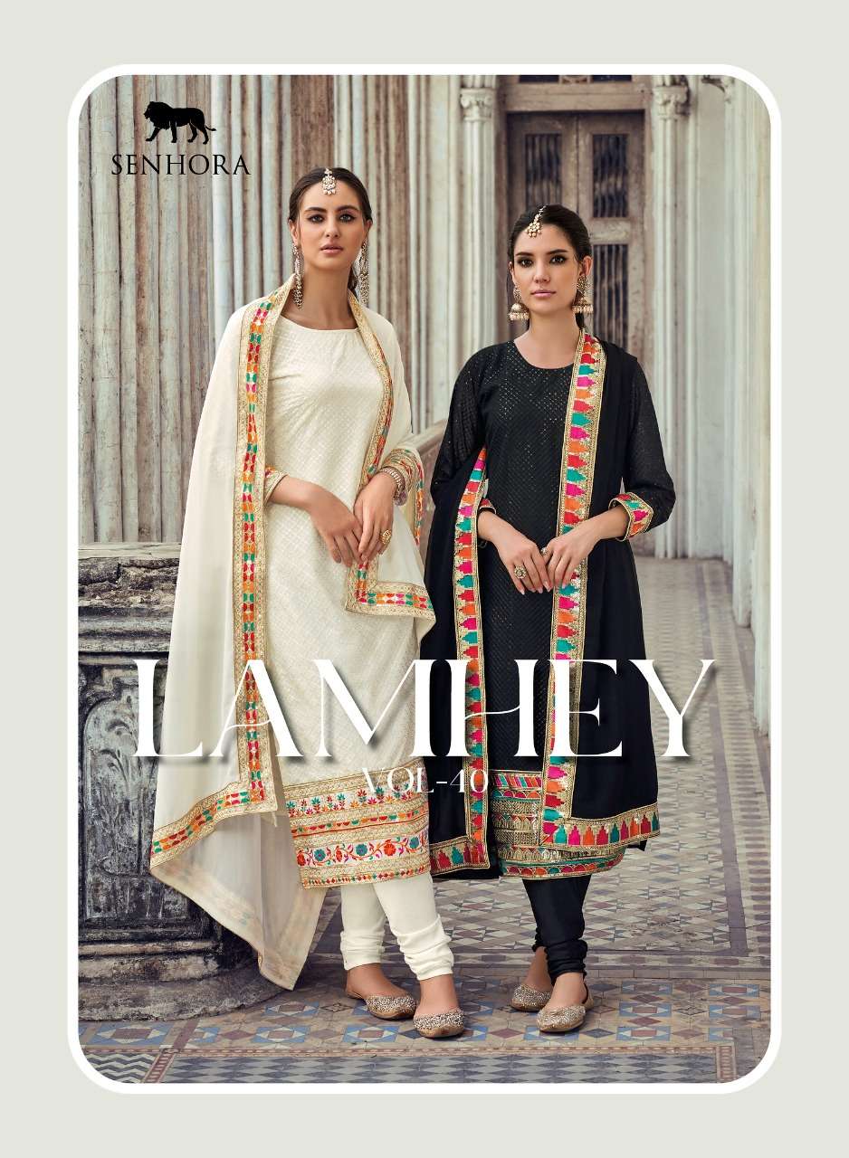 senhora present lamhey vol 40 georgette beautiful party wear suit