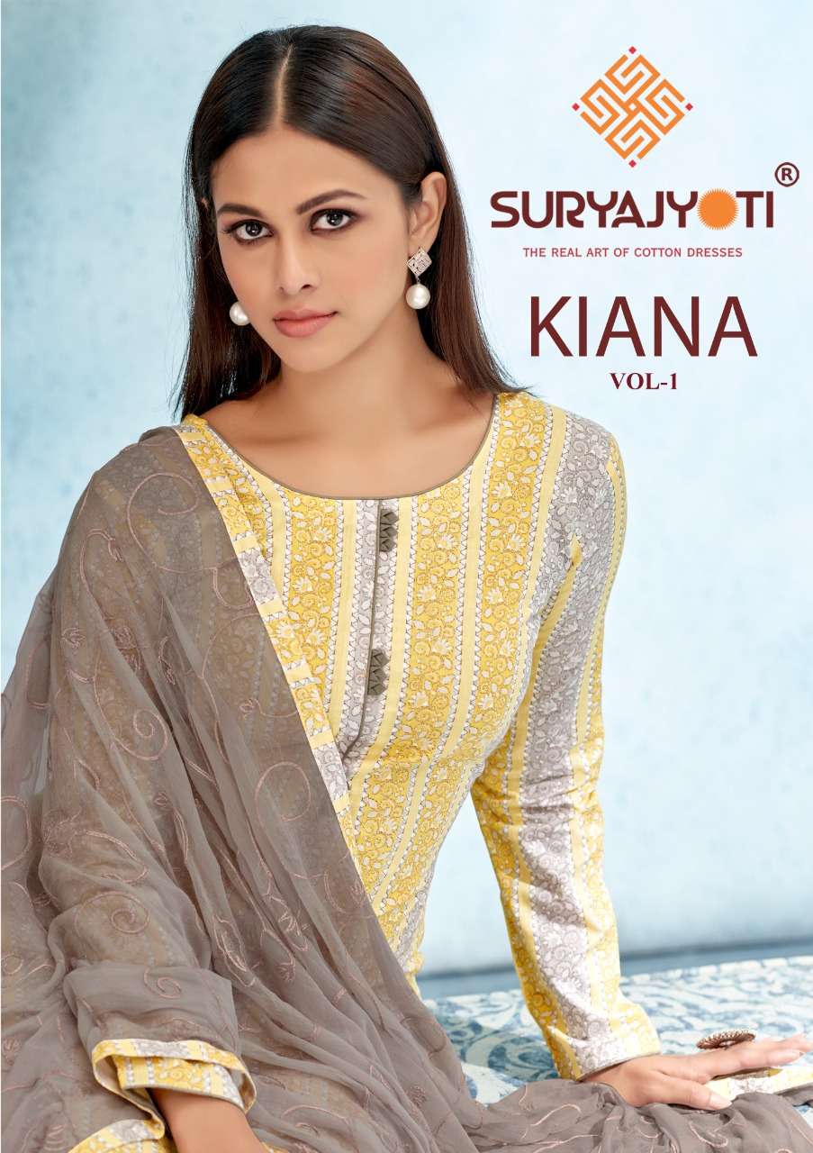 suryajyoti kiana vol 1 cambric cotton printed suits 