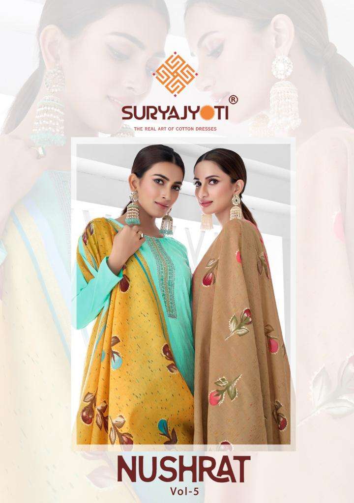 suryajyoti nushrat vol 1 jaam satin ladies suits 