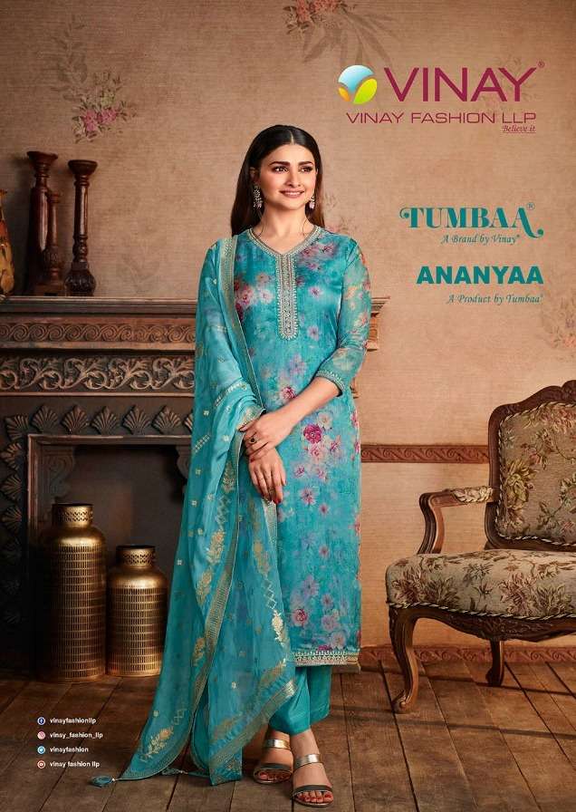 tumbaa ananyaa by vinay organza designer readymade salwar kameez