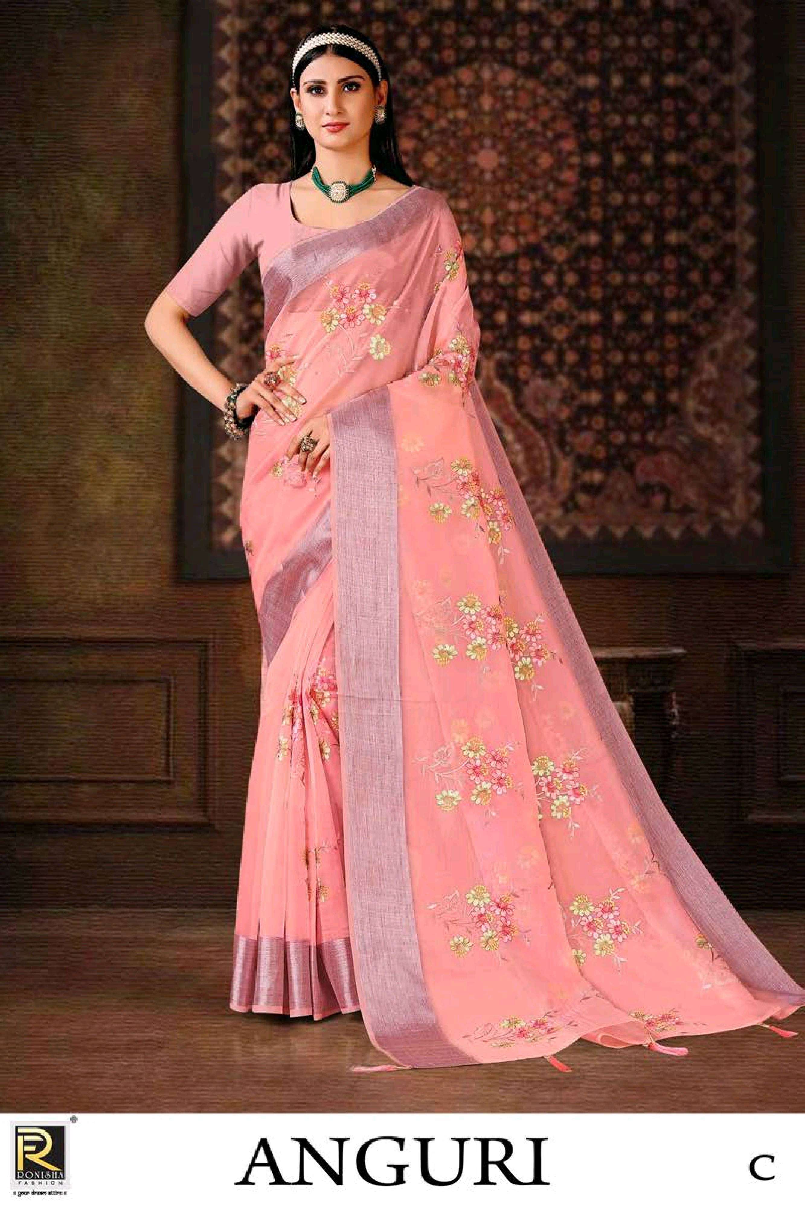 Anguri by ranjna saree embroidery worked super hit collecton 