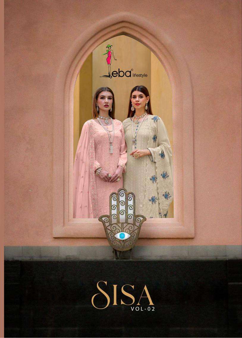 eba lifestyle sisa vol 2 chinon georgette exclusive salwar kameez