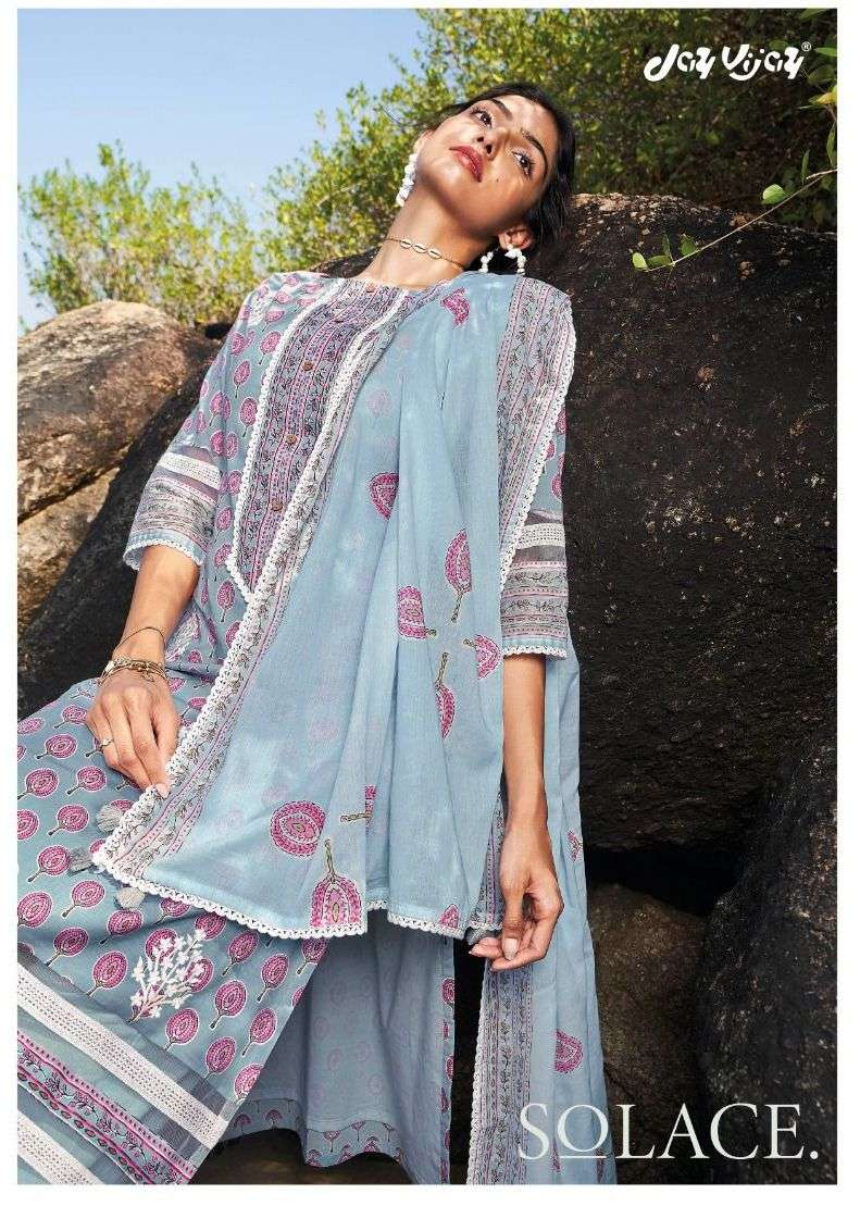 jay vijay solace pure cotton block print salwar kameez design 