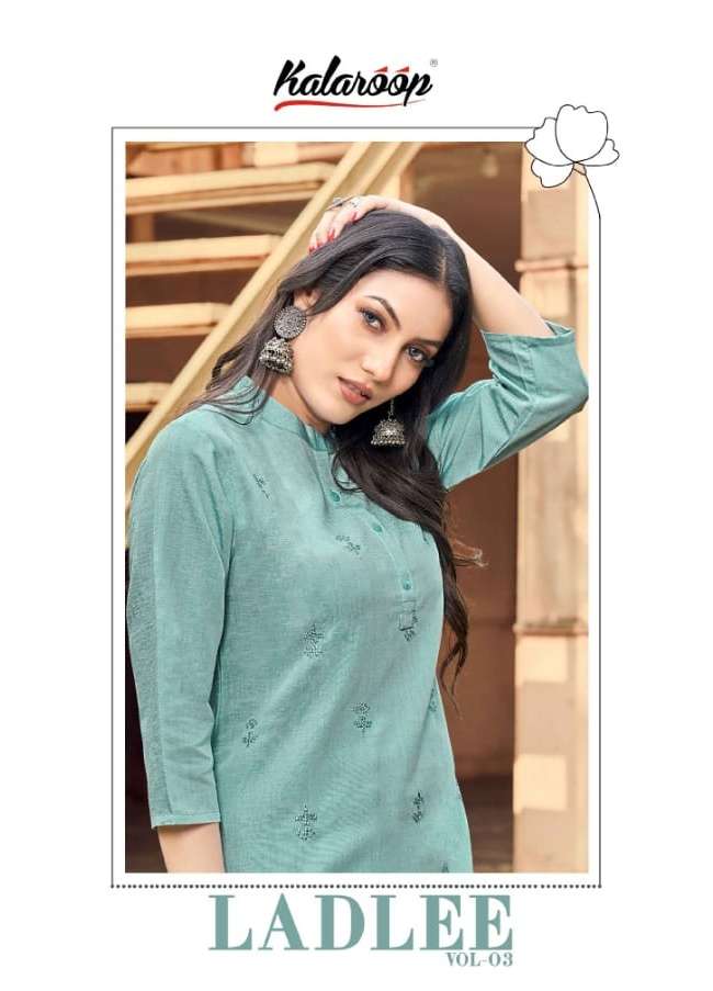 kalaroop ladlee vol 3 rayon work daily wear kurtis