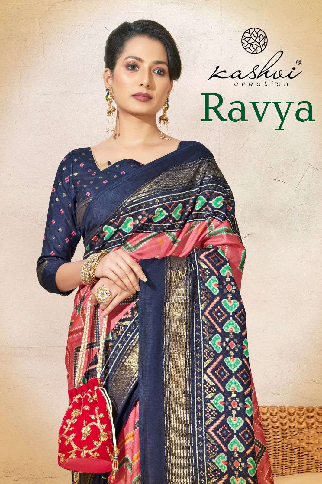 kashvi ravya dola silk fancy sarees best rate 