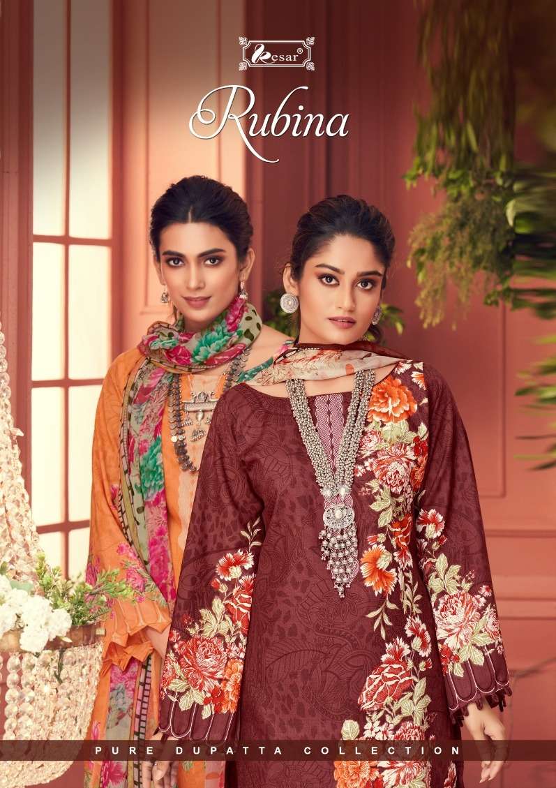 kesar rubina lawn printed dress materials