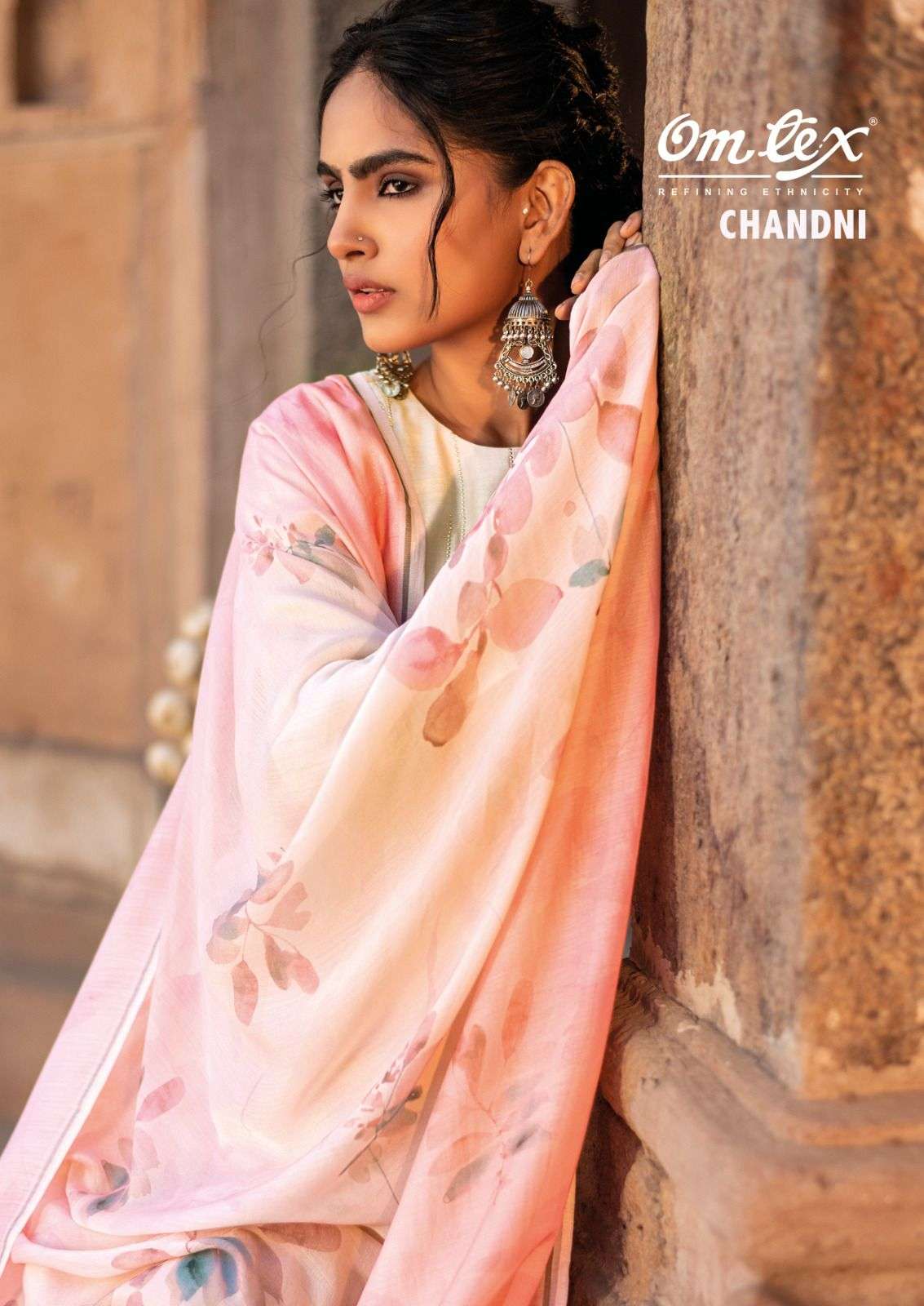 om tex chandni pure musleen exclusive fancy suit