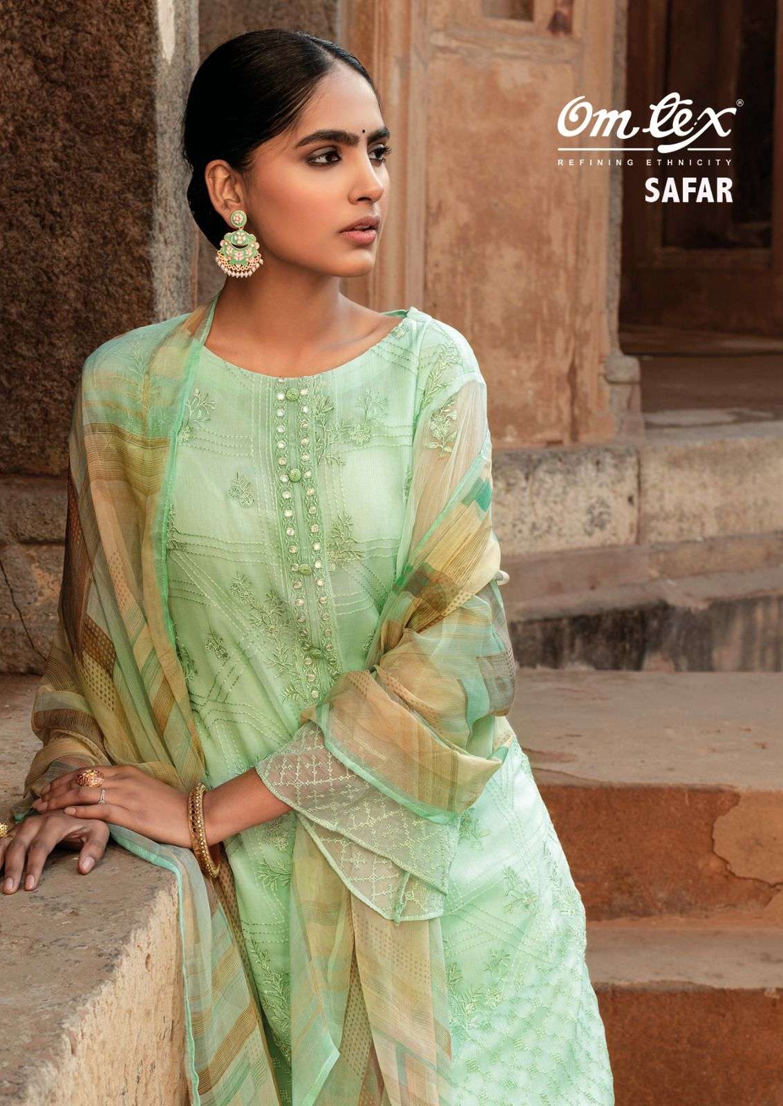 omtex present safar pure chiffon party wear salwar kameez