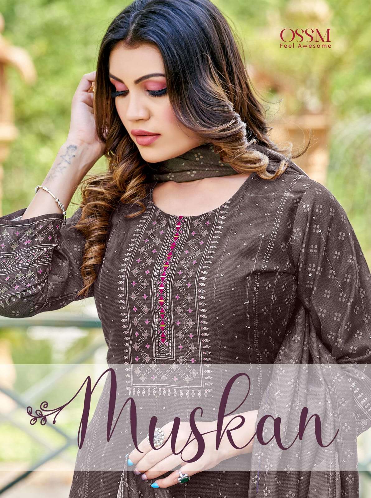 Ossm muskan silk  readymate  salwar kameez 