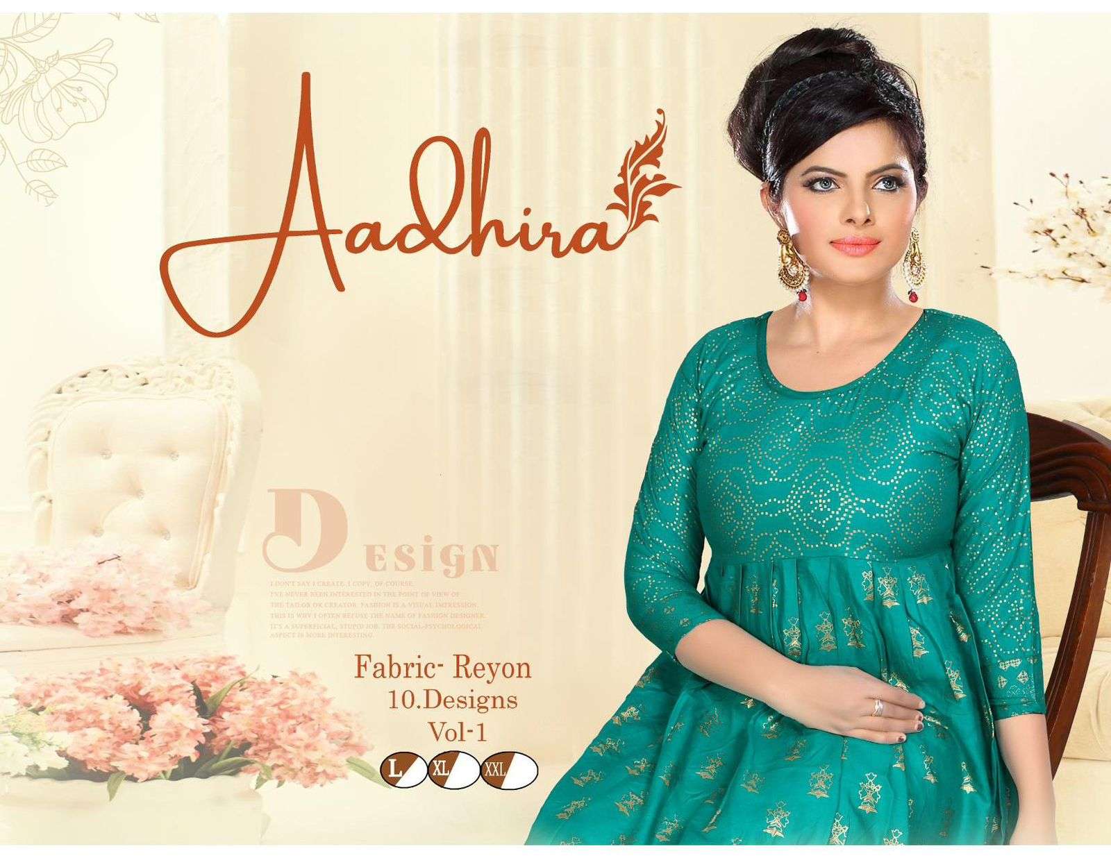 PLATINUM AADHIRA V.1 Reyon Plain GOLD FOIL SCREEN PRINT KURTI CATALOG WHOLESALER BEST RATE