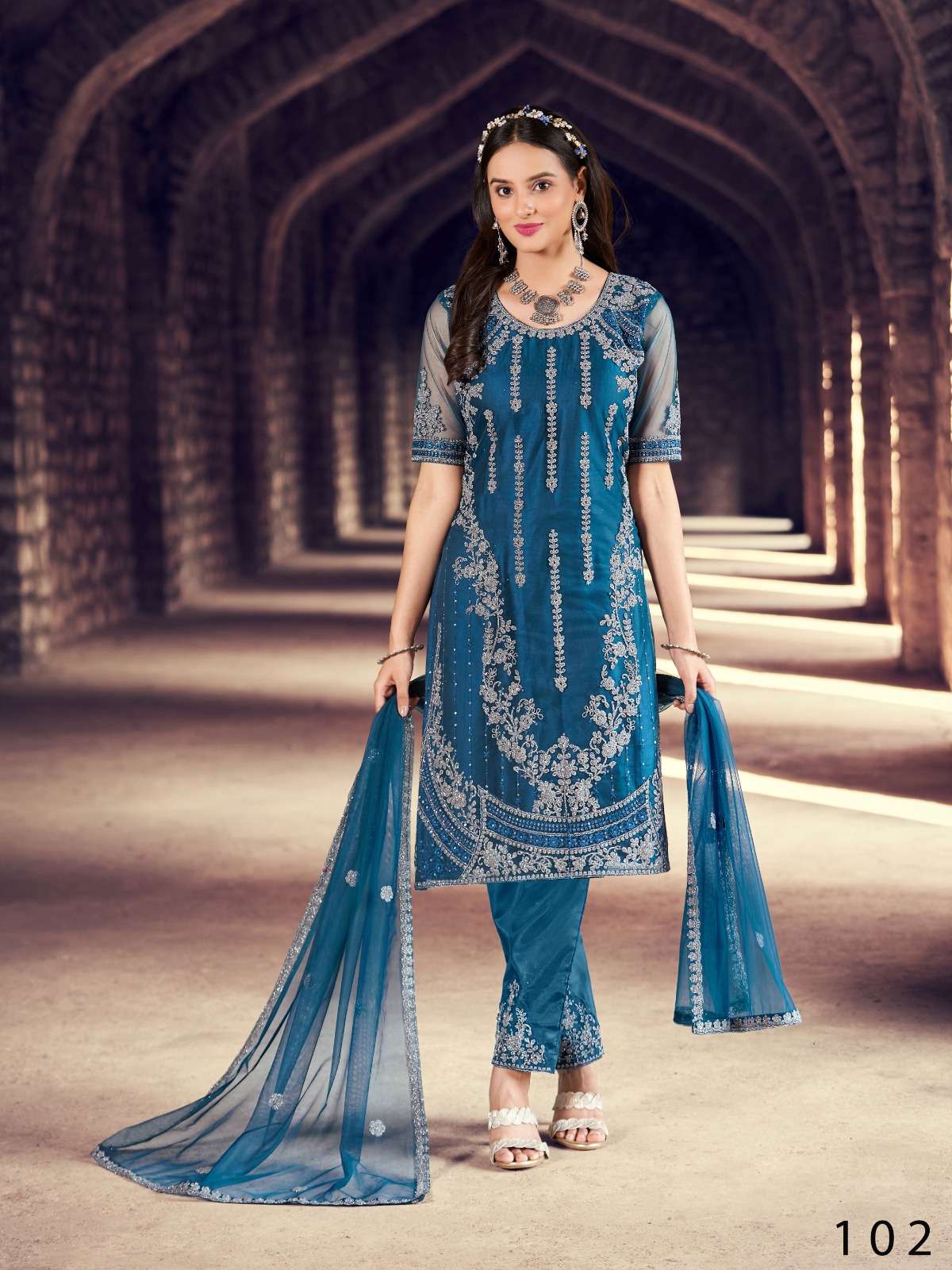 pr present naimat heavy net fancy salwar kameez