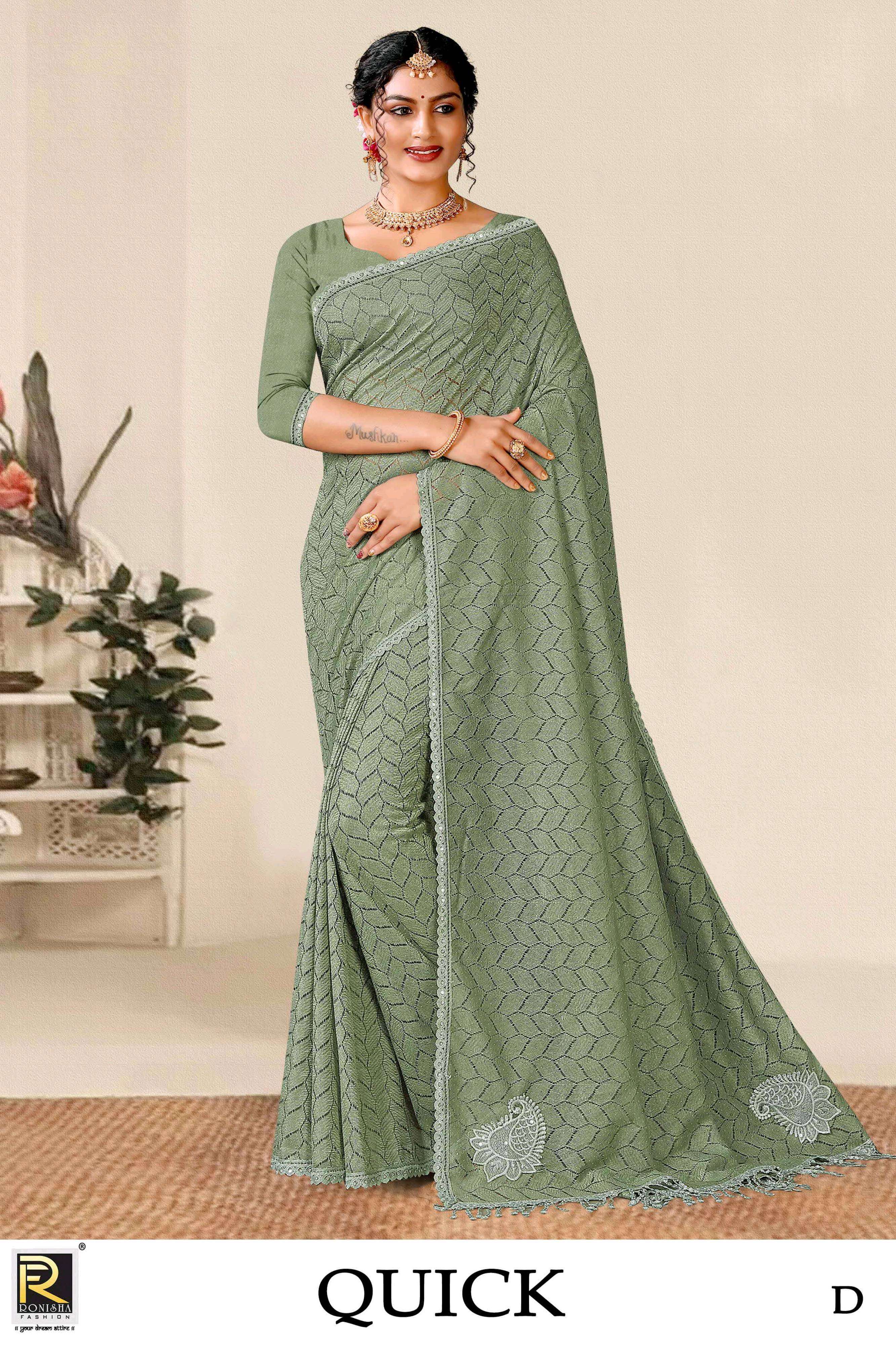 Quick by ranjna saree party wear beautiful saree collction 