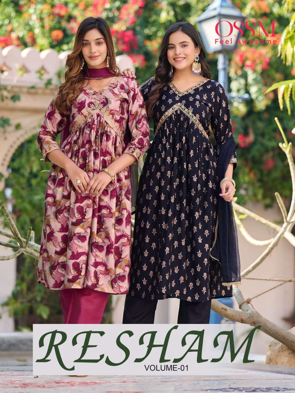 resham by ossm chanderi designer readymade salwar kameez