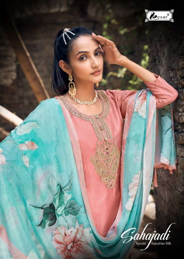 sahajadi by kesar silk embroidery summer wear salwar kameez