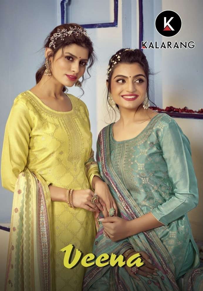 veena by kalarang muslin dola jacquard elegant salwar kameez