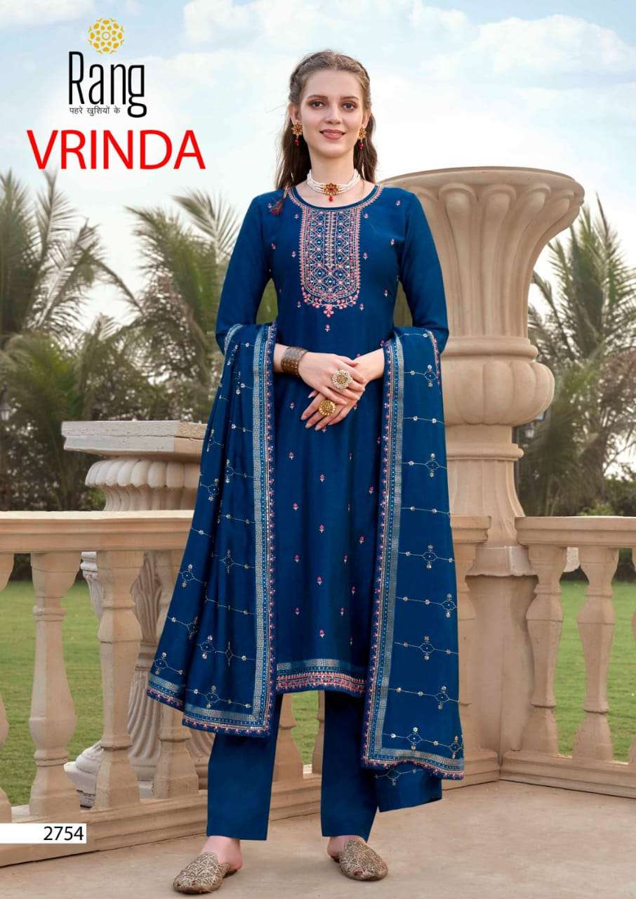 vrinda by rang vichitra silk mirror work dresses supplier