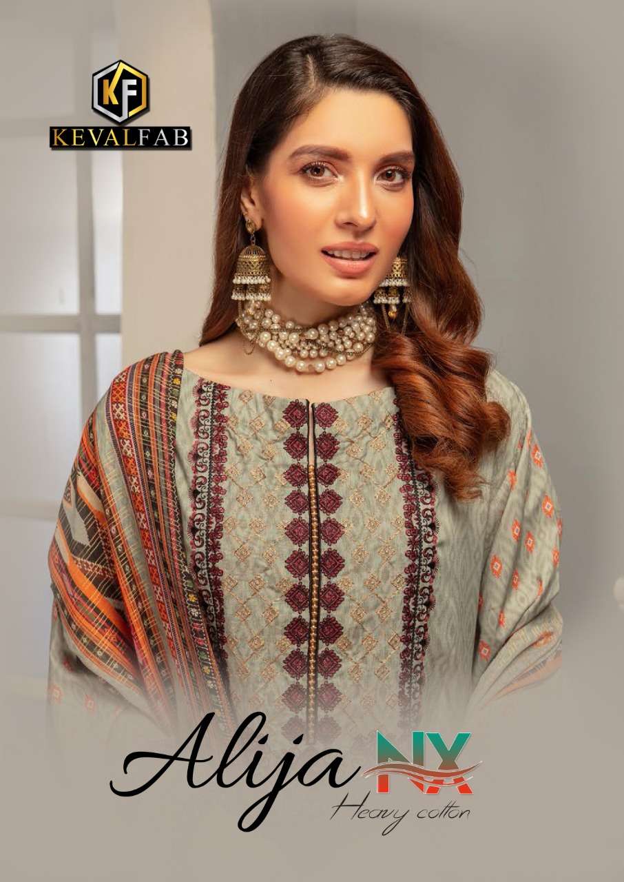 alija nx vol 9 by keval fab heavy cotton print unstitch pakistani suit collection