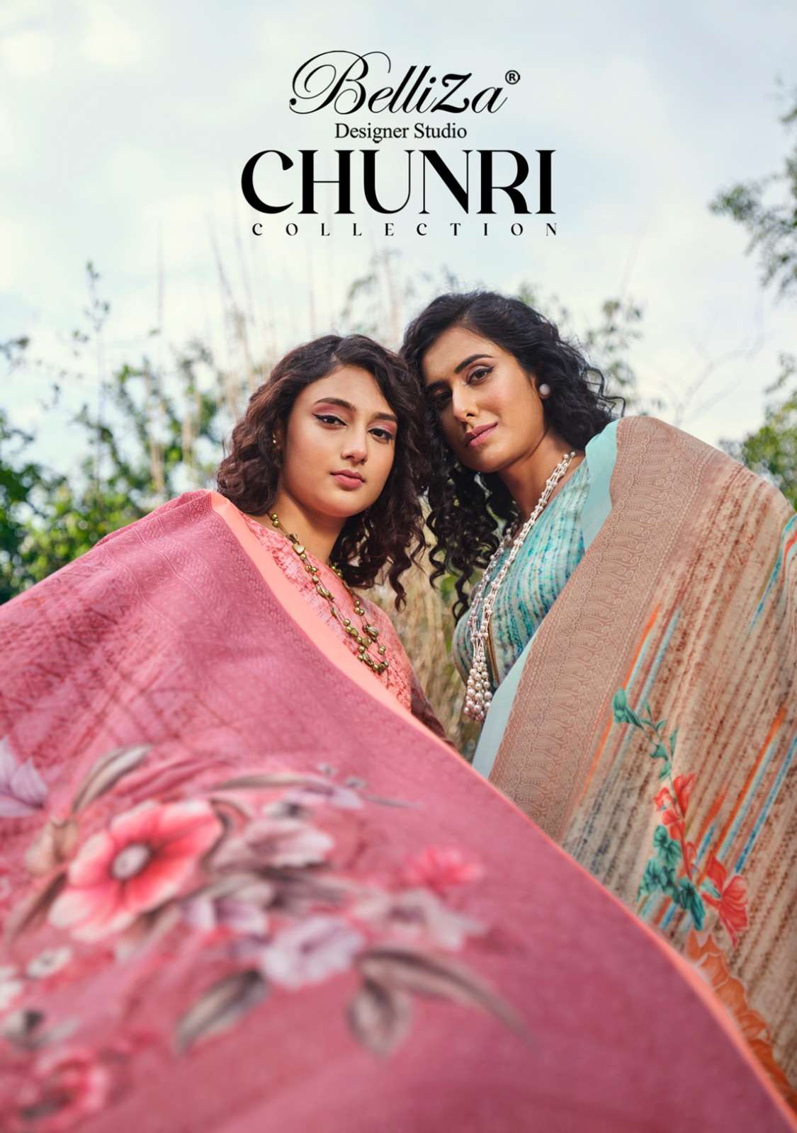 belliza designer chunri cotton digital printed suits 