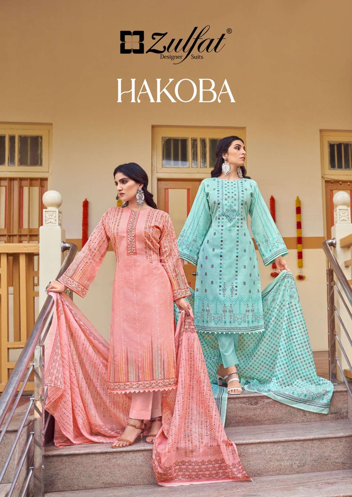 hakoba by zulfat cotton printed dress materials