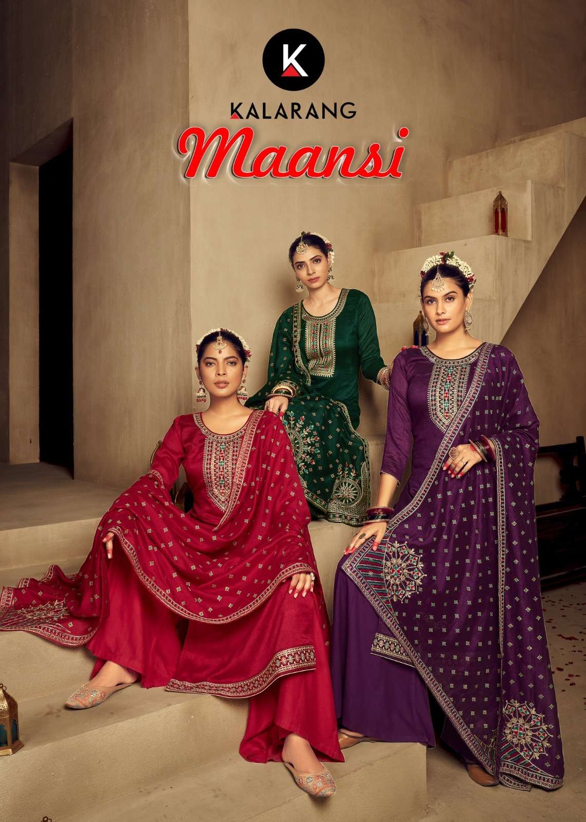 kalarang launch maansi vichitra silk function wear salwar kameez material